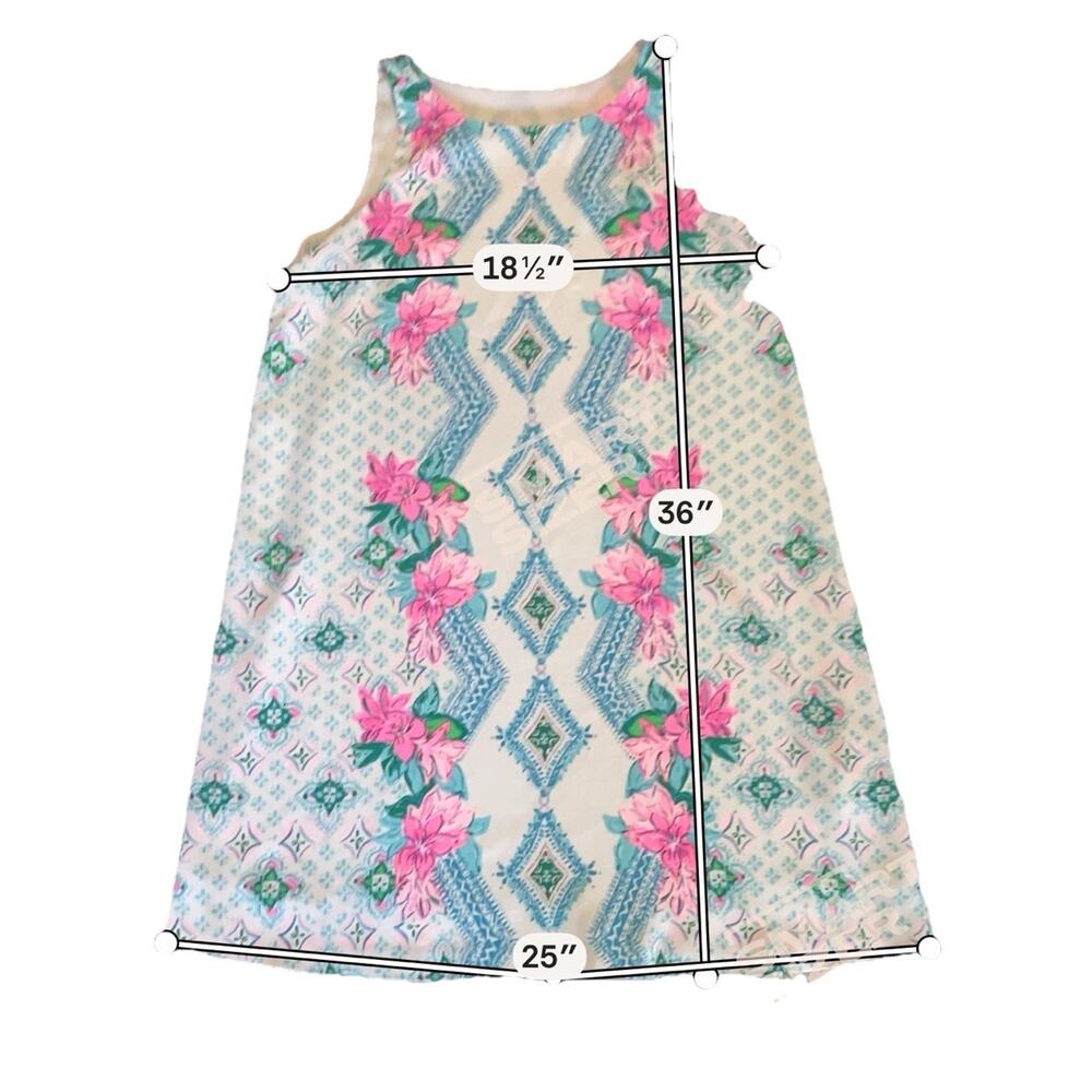 Lilly Pulitzer Jackie Shift Dress Resort White Girls Best Friend Size large - Picture 4 of 4